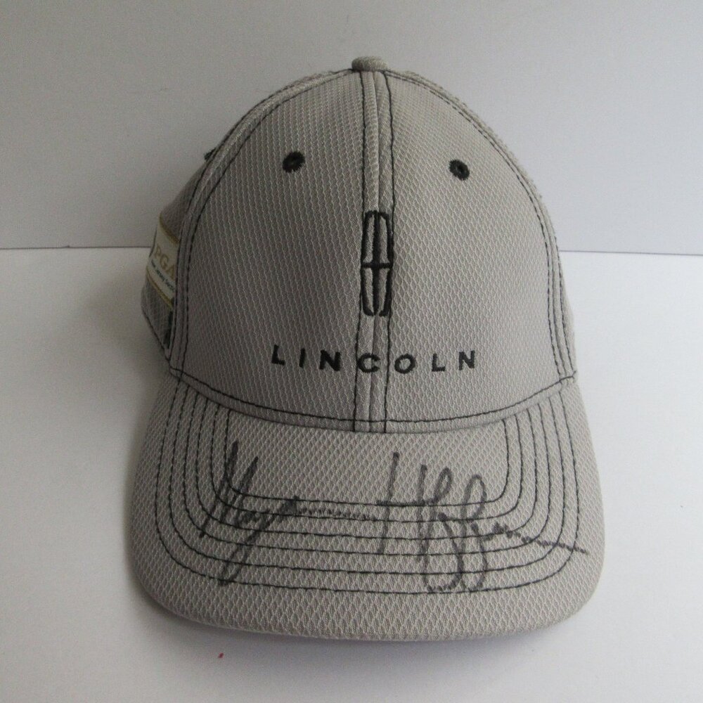 Lincoln PGA New Jersey Section Adj OS Golf Hat Cap Gray Morgan Hoffman Autograph
